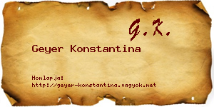 Geyer Konstantina névjegykártya